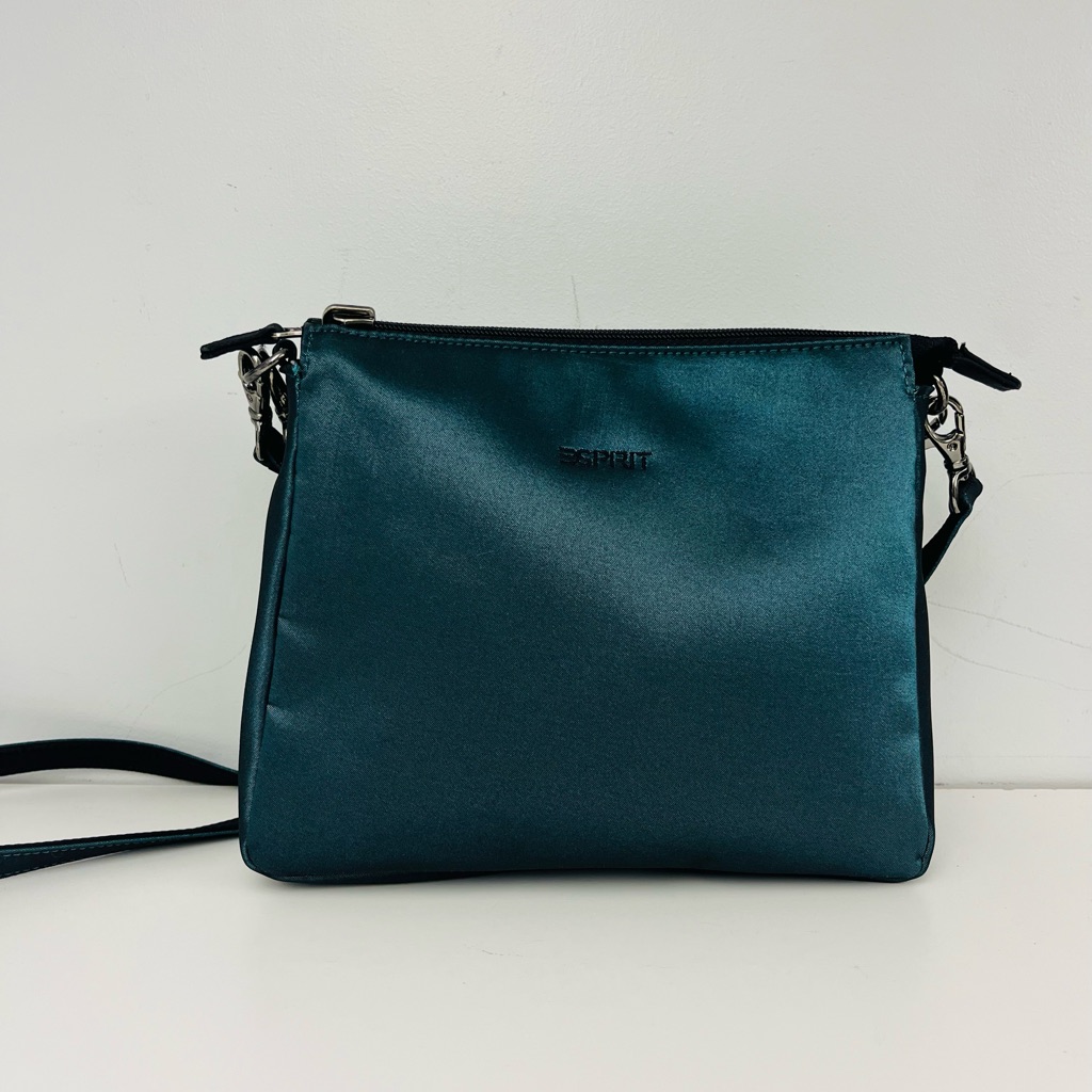 Reversible Teal And Black Esprit Crossbody